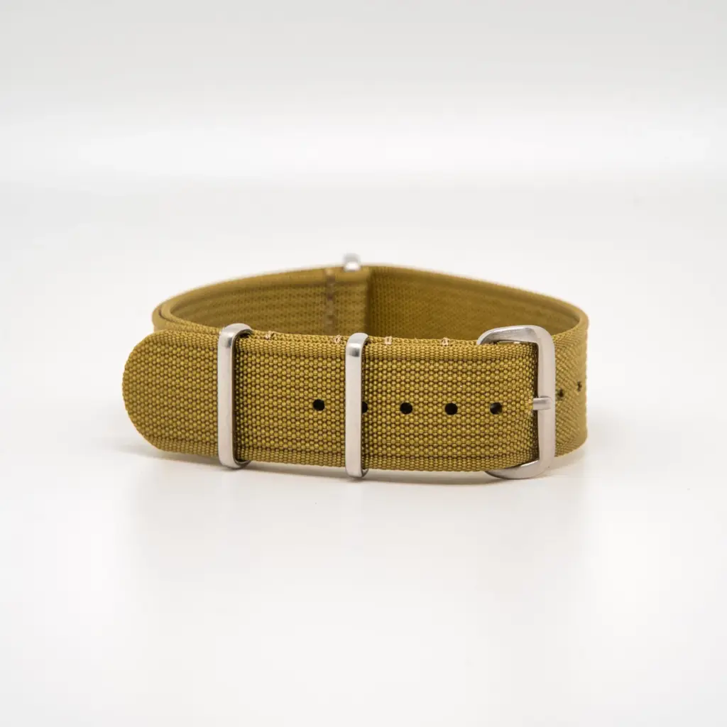 Bracelet de montre Nato en nylon côtelé khaki
