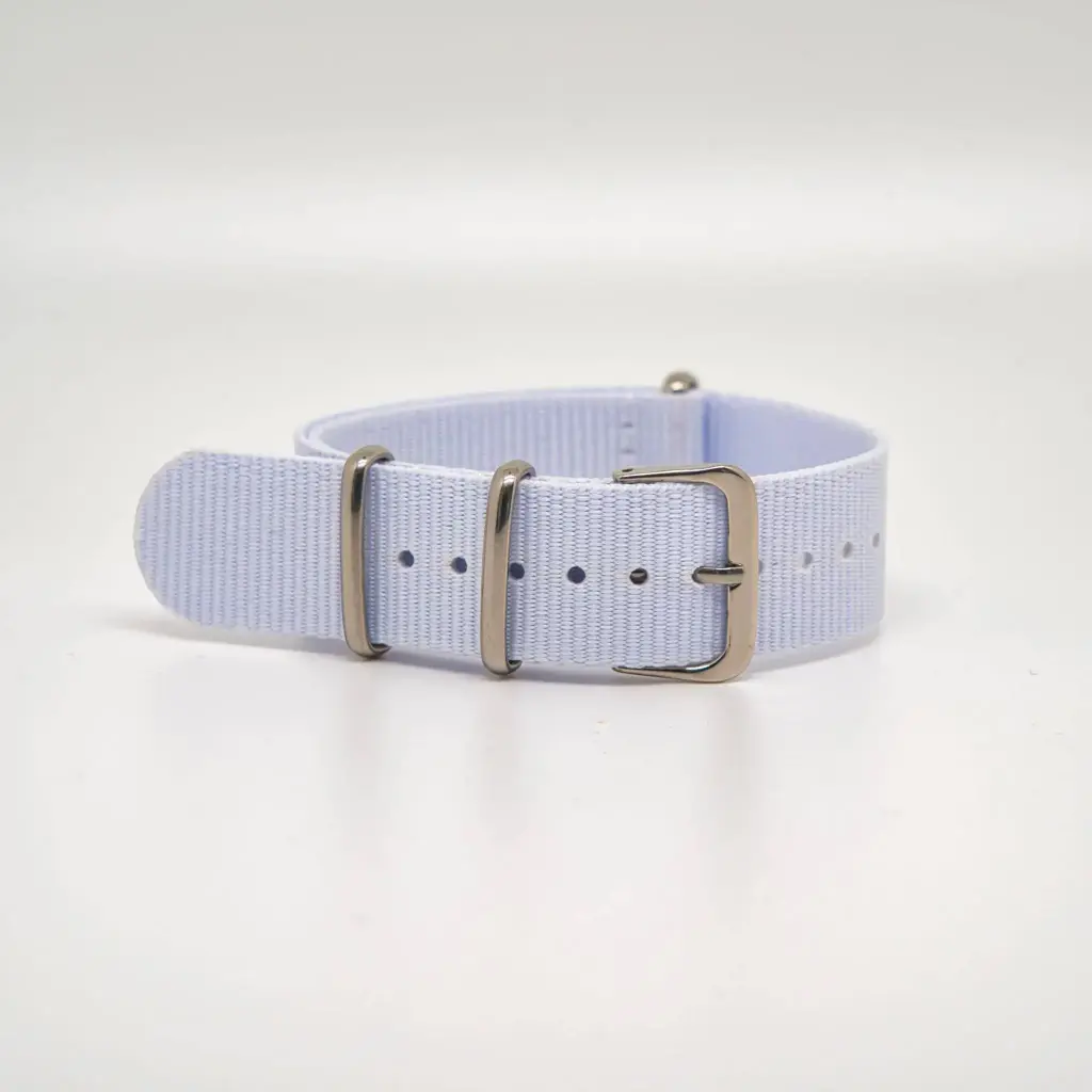 Bracelet de montre Nato en nylon Blanc