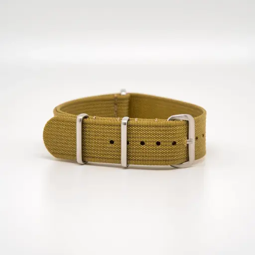 Bracelet de montre Nato en nylon côtelé khaki